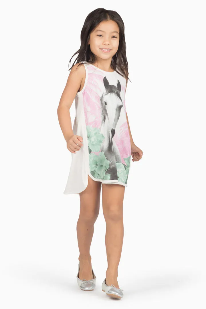 Paper Wings Jungle Horse Tunic Girls Dress