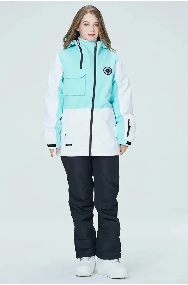 Plus Size Thick Ski Jacket & Overall Pants