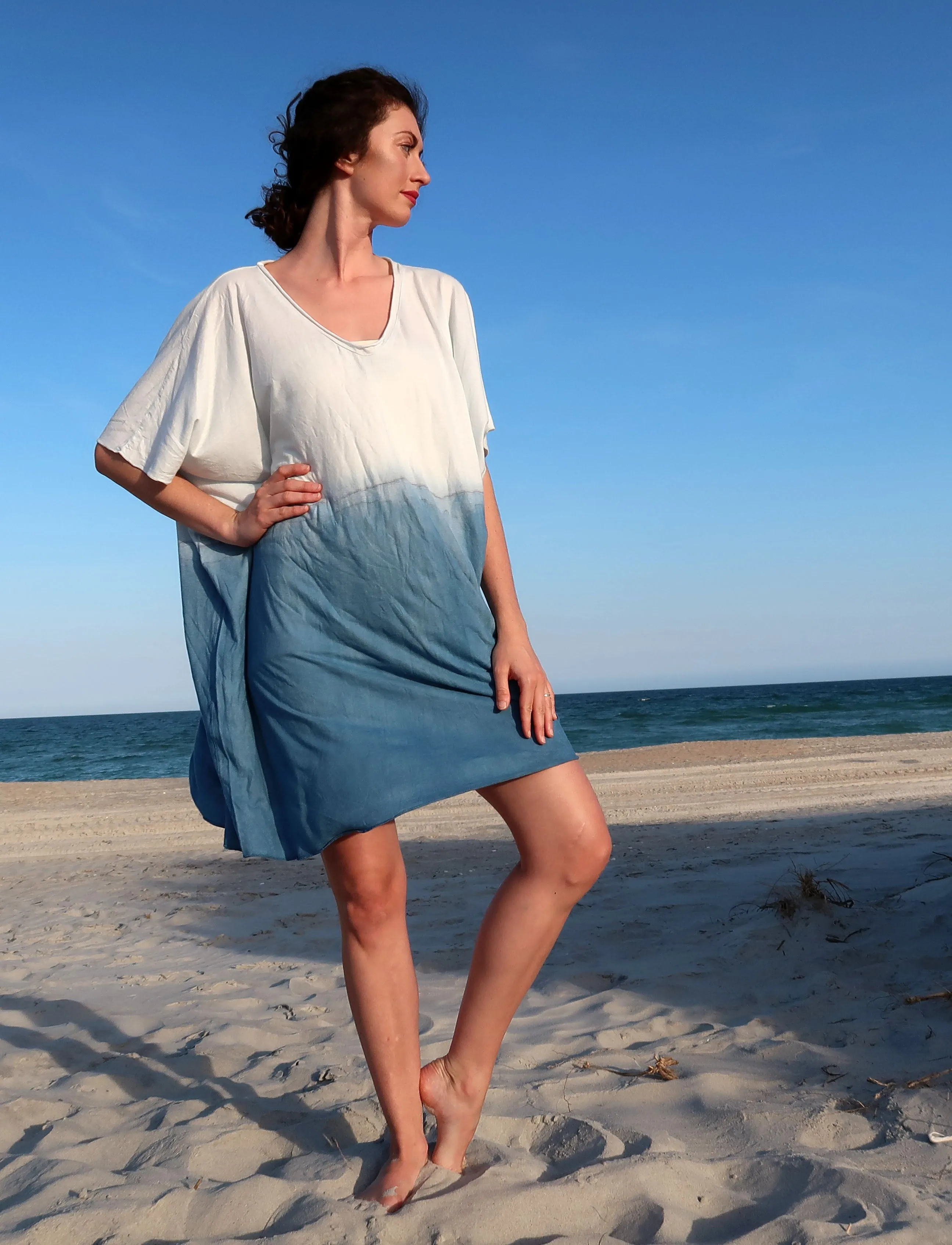 Ritual INDIGO Dip-Dyed Short Kaftan