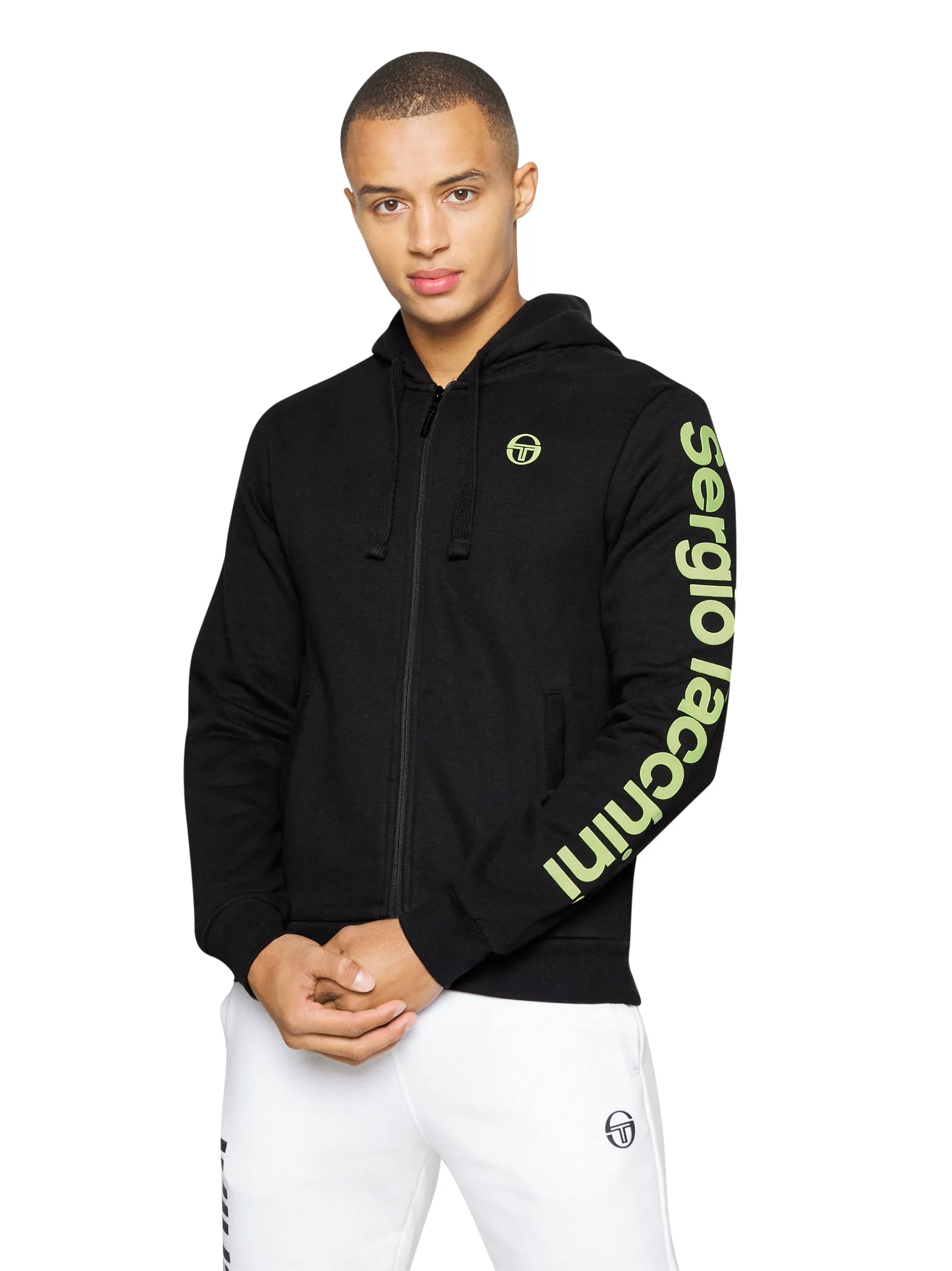 Sergio Tacchini Men's Narmar Zip Front Hoodie Sweatshirt