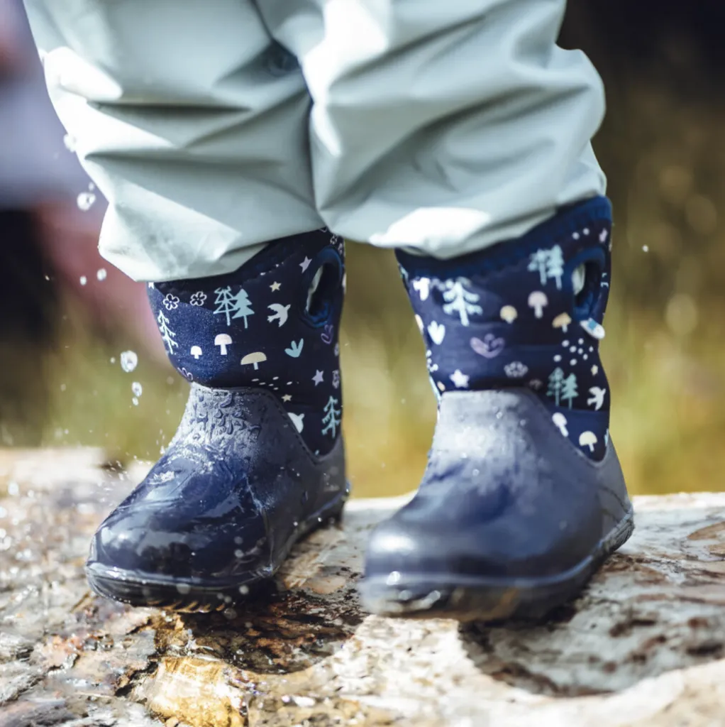 Size 10: Jan & Jul NAVY FOREST Birch Toasty-Dry Lite Winter Rain Boots NEW