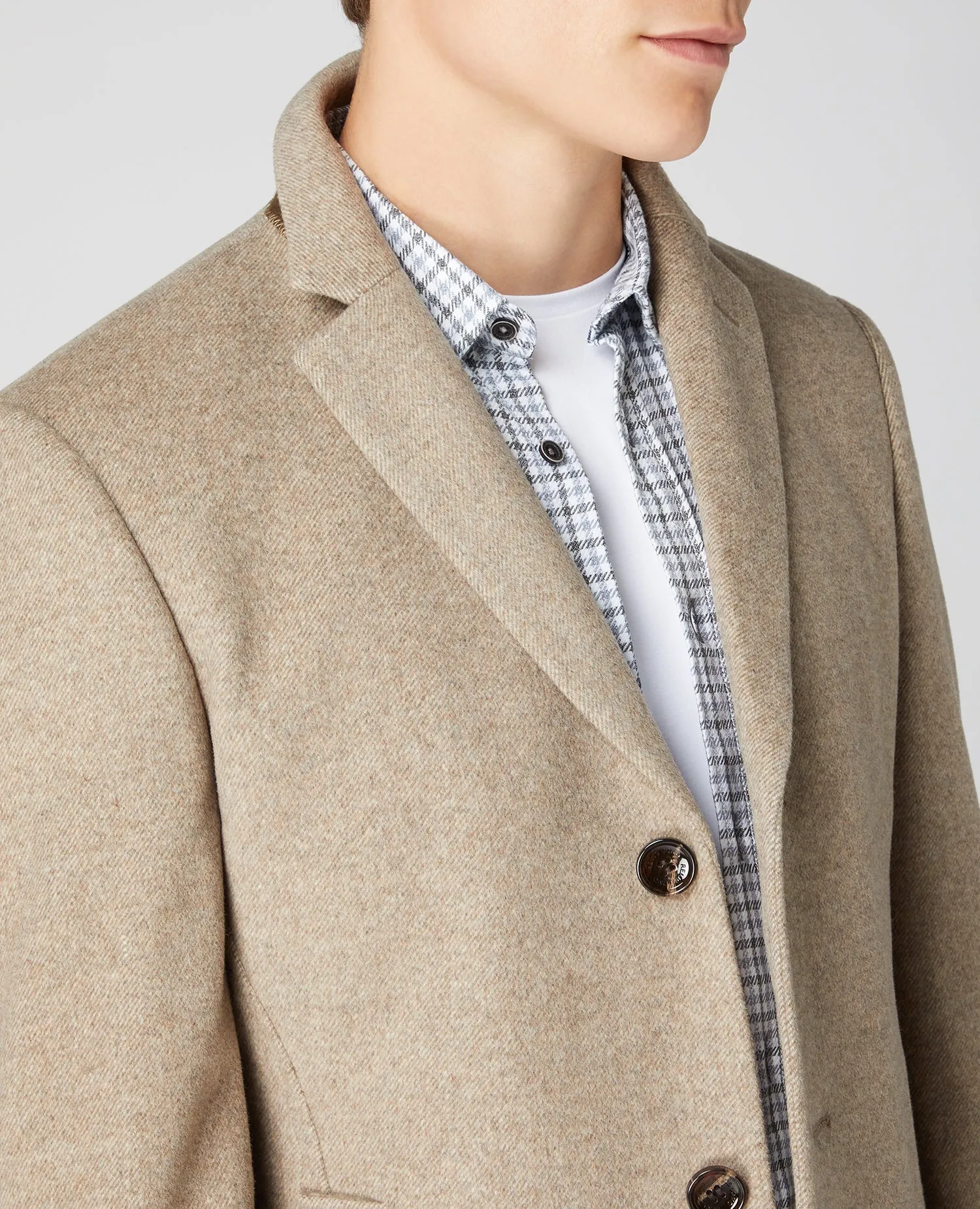 Slim Fit Wool-Rich Tailored Coat