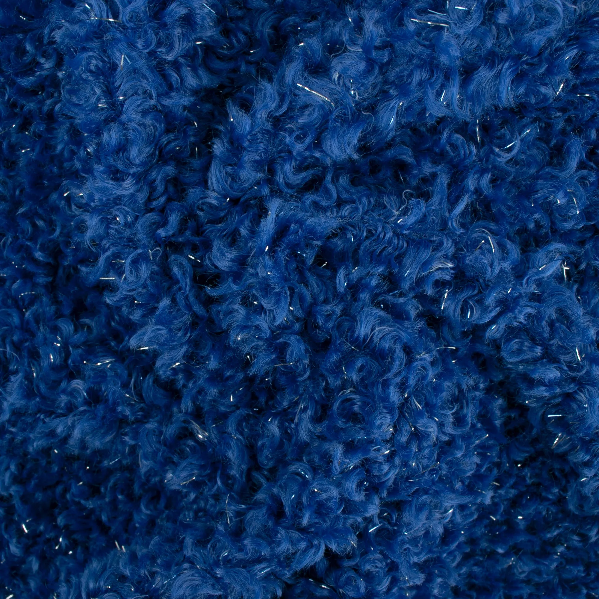 Solid Metallic Bouclé - MARGOT - Blue