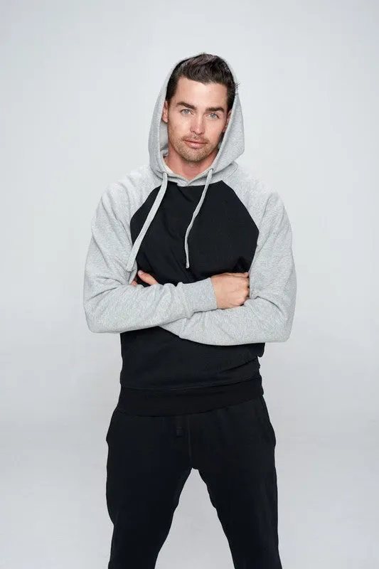 TEEK - Mens Black Denim Fleece Hoodie