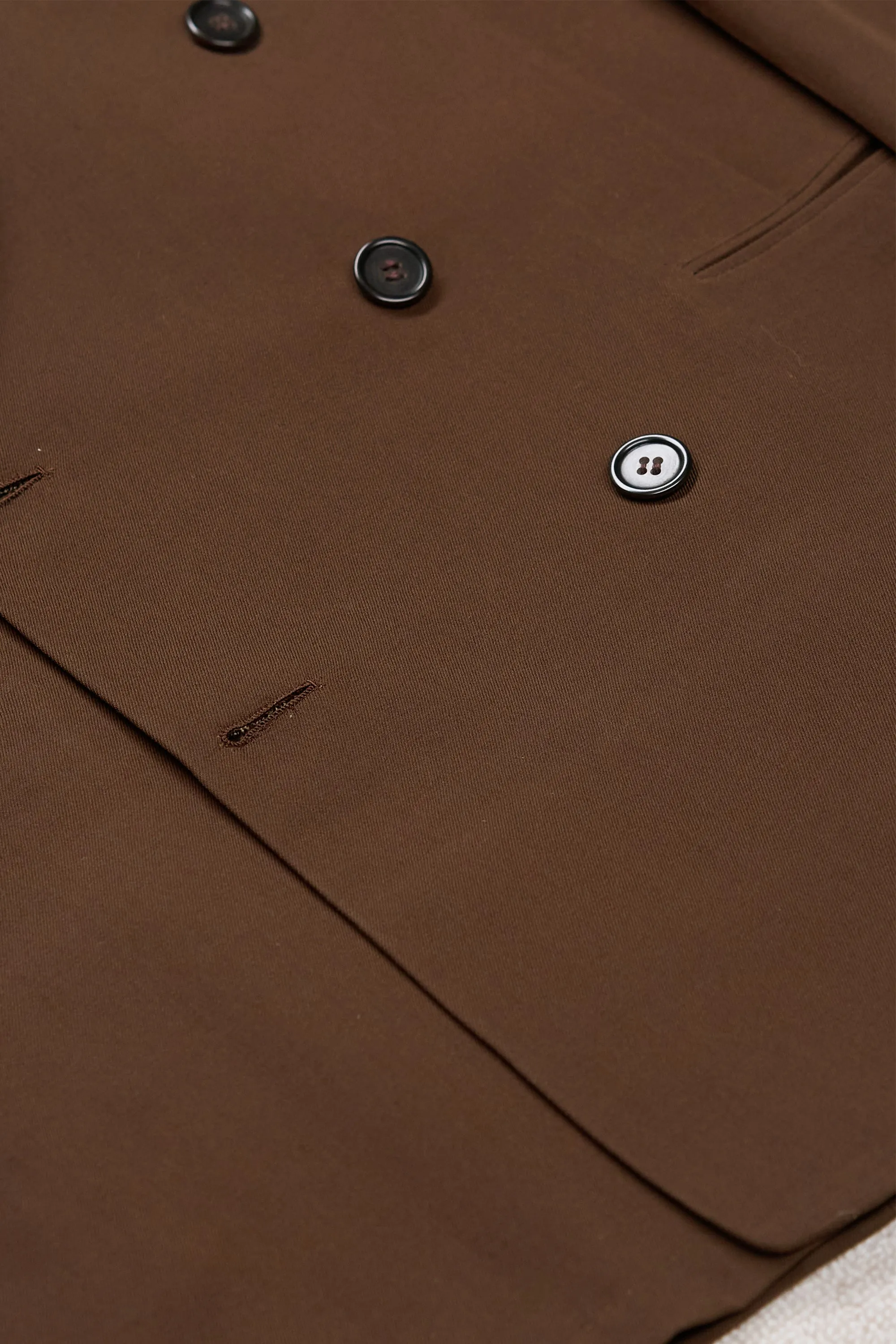 The House of Worsted-tex Brown Wool DB Sport Coat