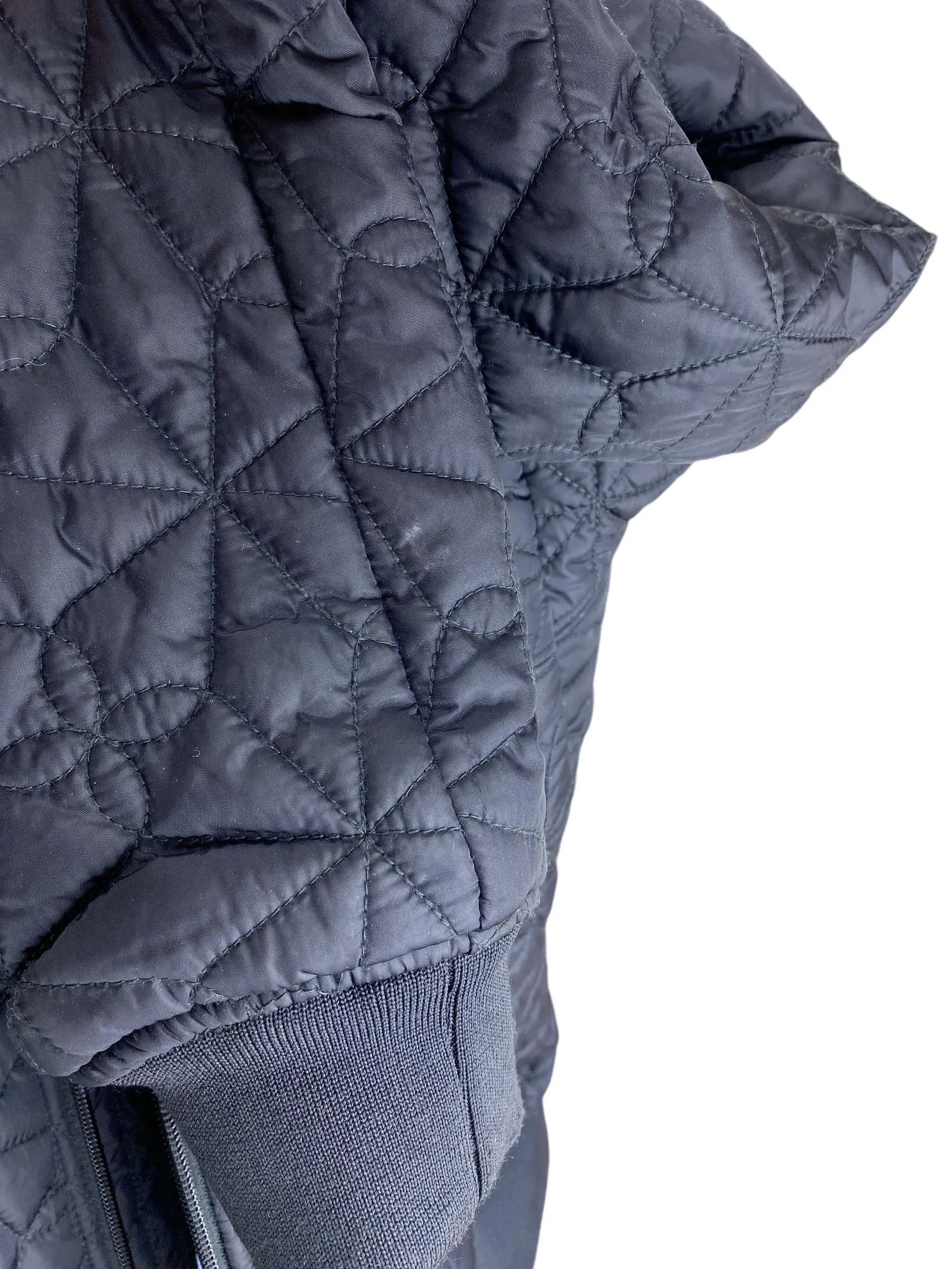 The North Face Women's Quilted Bomber Puffer Jacket Black Size M