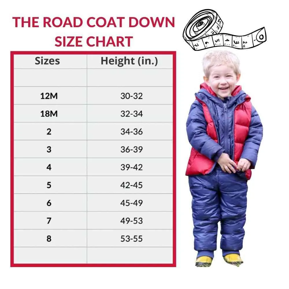 The Road Coat Down - Navy/Red