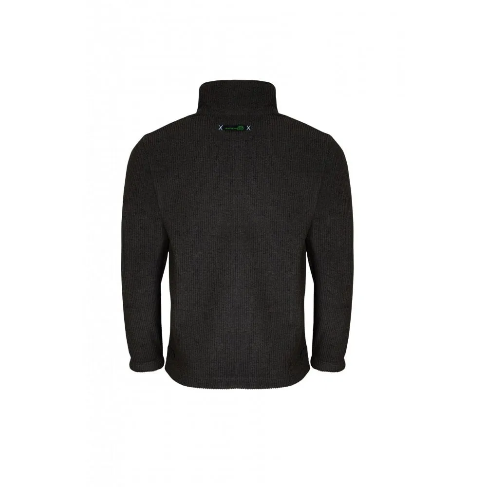 Wolf Half-Zip Knitted Fleece Olive